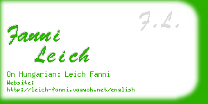 fanni leich business card